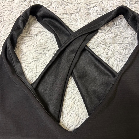 Fashion Nova Black Cross-Strap One-Piece Swimsuit - Picture 4 of 8